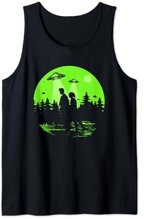 X-Files Mulder & Scully Silhouettes In The Woods Tank Top