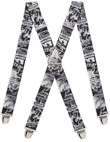 Pierrot Hosenträger für Herren Breit Made in Germany/France - Ultrastarker Gummizug & 4 Extra Starke X-Clips - Verstellbare Länge bis zu 130cm - Garantie auf Lebenszeit