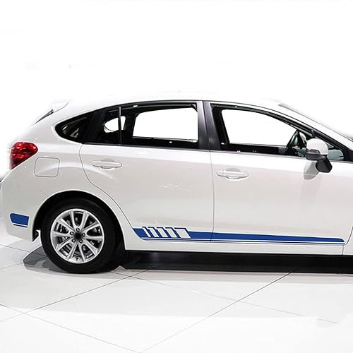 TTTao Karosserie Aufkleber Aufkleber,für Subaru Legacy WRX Impreza STI,Autotür Seitenschweller Sticker Außen Zubehör,E-Blue