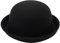 NASSMOSSE Filz Bowler Hut, Roll -up -Rand Top -Hut, klassischer Kuppel schwarzer Hut, Massive Herren Fedora -Hüte für Männer Frauen Erwachsener schwarzes Accessoire