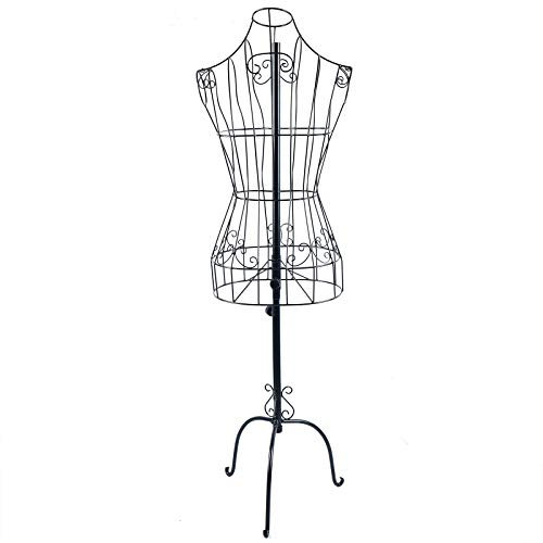 Schneiderpuppe Model,Schaufensterpuppe Dress Form 140-160cm Höhenverstellbar,Hochzeitsrahmen Eisen Kleiderständer,Retro-Design Modell halber Länge,Prinzessinnen-Rockhalter Schneiderei Kleidung Shop