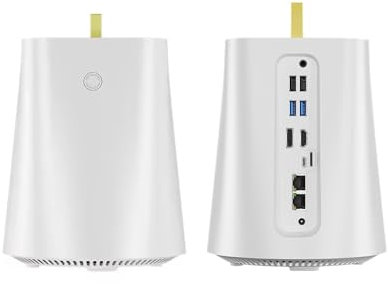 CYMINILMDPC 2-Bay NAS Micro PC Ryzen 7 5825U(UP to 4.5GHz) Mini PC 2X i226-V 2.5G Firewall Router Servidor de Almacenamiento en Red Nube Privada/HDMI/DP/Type-C/4K