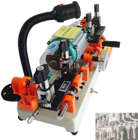 guoyjmm Multifunctional Double Head Key Copy Machine, Horizontal Key Cutting Machine, Locksmith Equipment, For Door and Car Lock Key Copy Duplicating Equipment