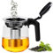 Teekanne aus Glas 1500ML, Teekanne Glas mit Teesieb, Glasteekanne, Teekanne mit Siebeinsatz, Teapot für Teebeutel Losen Tee Kaffee