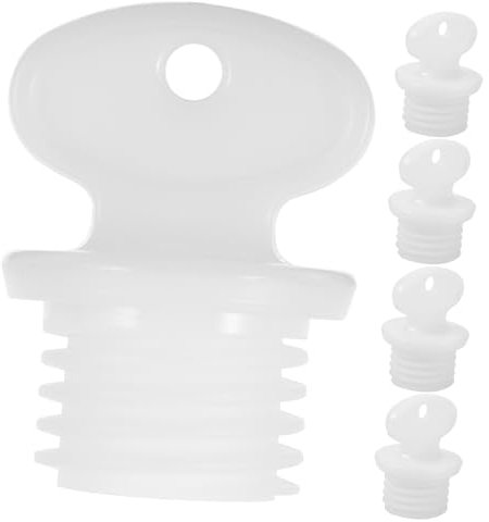 Healeved 5 Stück Wärmflaschenüberzug Wärmflaschenverschlüsse Wärmflaschenverschluss Verschlussstopfen Heißwasserbeutel Stöpsel Ersatz Wärmflaschen Stopfen Dichtungsstopfen weißer Kunststoff