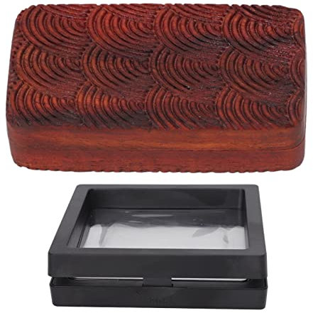 Kuuleyn Büro-Schreibtisch-Gadget, Relief-Fidget-Slider, rotes Sandelholz, Stressabbau, graviertes Fingerspitzen-Fidget-Slider-Spielzeug für das Büro (Limited Water Ripple)