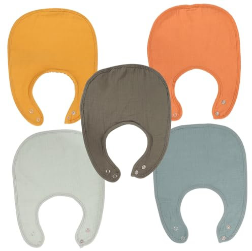 JOINPAYA 5 Stück Sabberlätzchen für Babys aus Baumwolle Saugfähig und Hautfreundlich Leicht zu Tragen für Babyshower und Unterwegs
