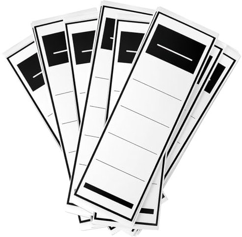 50 Stück Ordneretiketten Selbstklebend, Klebeetiketten Ordnerrücken, Weiß Rückenschilder Selbstklebend, Aktenordner Aufkleber Rücken, Ordnerschilder aus Haftpapier für Büro Bibliothek