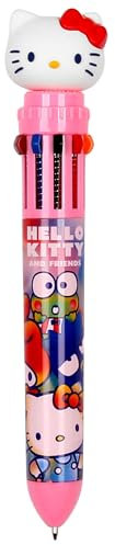 Hello Kitty Buntstift, Mehrfarbiger Stift 10in1, automatisch, Farbe, Schule 0,5 mm (A)