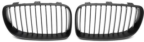 Griglia Paraurti Anteriore Coppia ABS Side Gloss Nero Anteriore Griglie Renali Per BMW SERIE 1 E81 E82 E87 E88 2d 4d 2007 2008 2009 2010 2011 2012 2013 Auto Griglia(Matty black 1 Slat)
