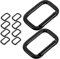 Hemobllo 10pcs Square Belt Clip Aluminum Alloy Buckle Heavy Duty Metal Karabiners Snap Hooks for Everyday Use