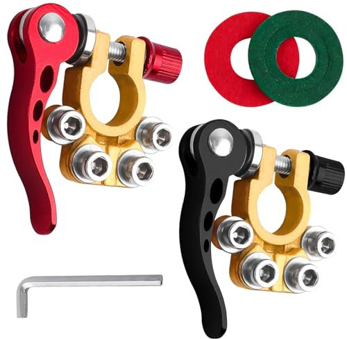 Battery Terminal Connectors,Quick Release Battery Terminals with wrench Car Battery Connectors Pure Brass for Cars, Trucks, Ships,Mobile Homes 12/24/60V