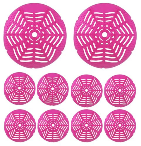 Urinal Sieve Pack of 10 with Scented Urinal Insert 30 Days Fresh Effect Sieve Splash Guard Air Freshener Each Urinal and Urinal Gloves Toilet Urinal Insert Mat