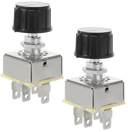 WOONEKY 2 Stück Universeller Drehbläser Schalter für Klimaanlage Effiziente Kühlung Robust und Kompatibel mit Allen Automodellen Ersatz für Auto Klimaanlagen