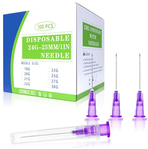 100 Stück 24G (0,55 x 25mm) Edelstahl Nachfüll-Tube, Einzelverpackt – Hochwertiges Messwerkzeug für Labor-Flüssigkeitshandling und Probenvorbereitung