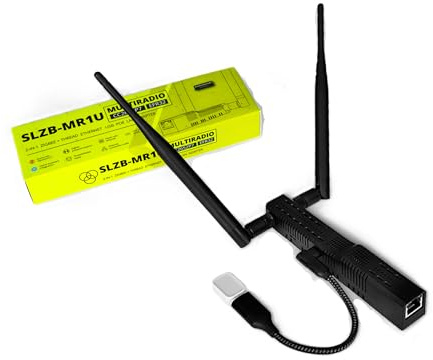 SLZB?MR1U Smart Home Coordinator – Zigbee?3.0 & Thread, Ethernet Adapter with USB?Passthrough, PoE + USB?C Power, Wi?Fi/Bluetooth, Compatible with Zigbee2MQTT & Home Assistant