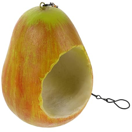 HOLIDYOYO Pear Shaped Outdoor Bird Feeder for Hanging Large Capacity Fruit Design Bird Food Holder Spacious Seed and Nut Bowl for Garden Decoration
