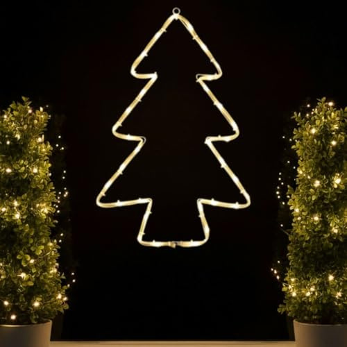 LED Fensterdeko Weihnachten mit Timer und Batterie hängend Fensterbilder beleuchtet mit Saugnapf Weihnachtsdeko innen Deko Fenster Silhouette Beleuchtetes Fensterbild Leuchtend Weihnachtsbeleuchtung