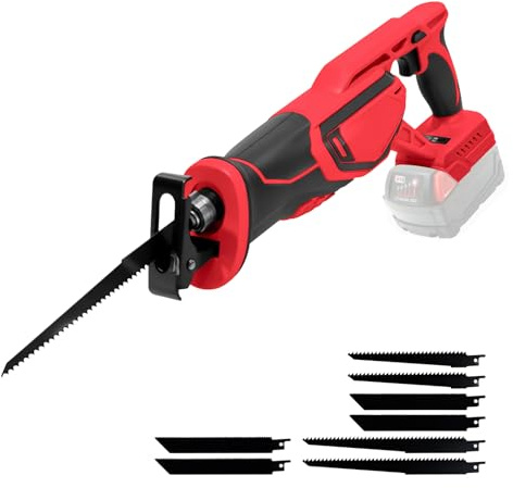 Reciprocating Saw Compatible with Milwaukee M18 18V Battery, 3000 RPM Brushless Electric Recip Saw with 8 Reciprocating Saw Blades, Cutting for Metal, Wood, Plastic, Tree Cutting