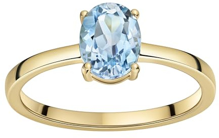 Celesta Gold Damen Ring 375/- Gelbgold Blautopas (beh) 375/- Gold Glänzend Blautopas beh. gelb 428370010-2