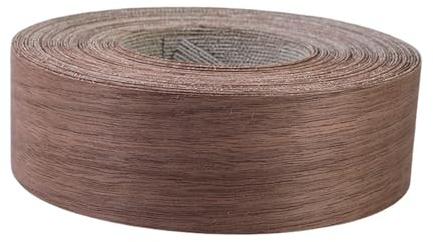Rouleau De Placage De Bois Bande De Chant En Noyer Noir 3,8 Cm (1-1/2 Po), Rouleau Contreplaqué Préencollé, Bordure Placage Flexible Adhésive Thermocollante(3.8cmx8m)