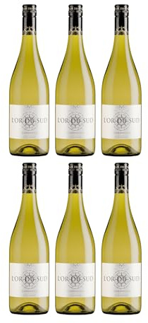 LOr du Sud Chardonnay Pays dOc IGP Weisswein Weiss Trocken Frankreich inkl. FeinWert E-Book (6 x 0.75 l)