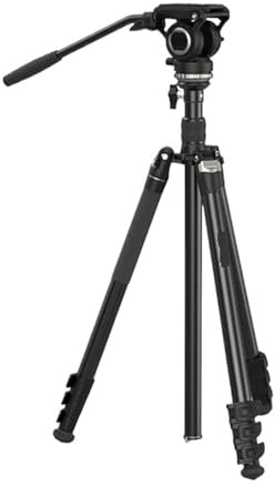 Compatible for Video Cameras & DSLR Mirrorless Cameras CT210 Aluminum Alloy Professional Video Tripod Kit