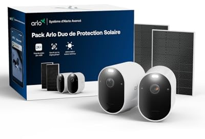 Arlo Pro 6 2 K, Überwachungskamera, WLAN, für den Außenbereich, kabellos, Nachtsicht, Beleuchtung, Doppelband, sichere Abonnementprüfung inklusive, 2 Kameras