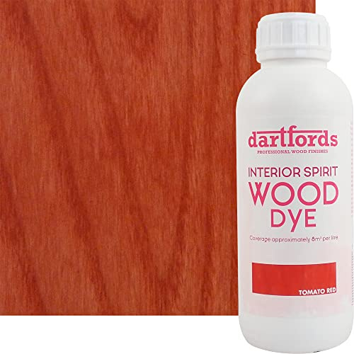 Tomato Red Interior Spirit Based Wood Dye 1 Litre Bottle