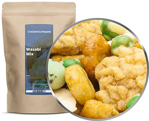 1 x 200g Wasabi Cracker Mix scharf fettarm mit Reiscracker Erbse und Erdnuss