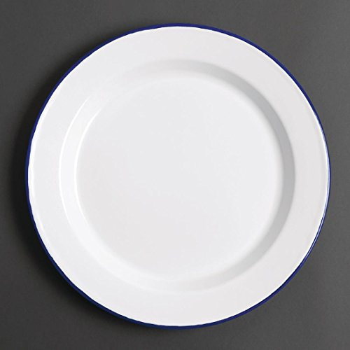 Olympia Enamel Dinner Plates 245mm (Pack of 6) - [GM512]