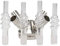 THE HOOKAH- 4x Universal Schlauchadapter Set CrissCross Shisha Glasschliffadapter Schlauchanschluss 18/8 Schliff 4-teiliges Set Schlauch Adapter für alle gängigen Wasserpfeifen