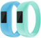 ZSZCXD Ersatz-Armband für Garmin Vivofit Jr/Vivofit Jr.2, weiches Silikon, für Garmin Vivofit Jr/Vivofit Jr.2, klein und groß (für Kinder), 2Pcs, SkyBlue&Teal, Large: 6.6