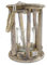 DARO DEKO Holz-Laterne mit Kerzenglas und Seil-Griff S - Ø 14 x 19cm