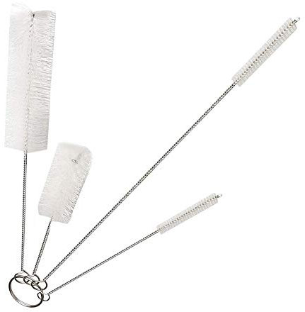 UOWAN 4-Piece Bottle Brush Set - Nylon Pipe Cleaner Brushes for Glasses, Teapots, Kettles & More