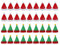 Amosfun 36 Stücke Mini Weihnachtsmütze Bestecktasche Weihnachten Weinflasche Abdeckung Besteckhalter Lutscher Lollipop Elf Mütze Filz Kleine Nikolausmützen Tischdeko Weihnachtsschmuck