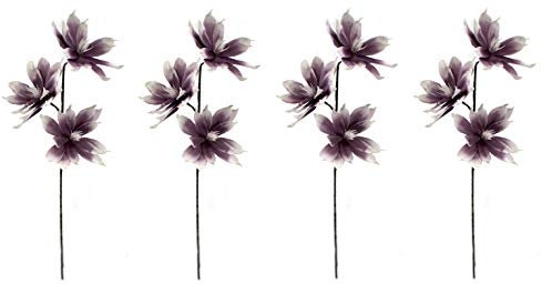 DARO DEKO Kunstblume 100cm Magnolie spitz in lila 4 Stück