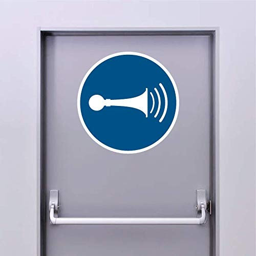 Zone-Stickers Autocollant Panneau Klaxon - ISO7010 - M029-5cm x 5cm