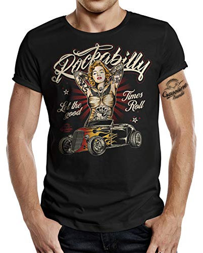 Rockabilly Rock'n Roll Herren T-Shirt - Let The Good Times Roll
