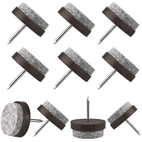 PERFETSELL 50 Stück Filzgleiter Stuhl 21MM Filz Stuhlgleiter Möbel Stuhlbeine Möbelgleiter mit Nagel Rund Filzgleitern Stuhl Rutsch Filz Parkettgleiter Bodengleiter für Laminat Parkett Sessel Fiesen