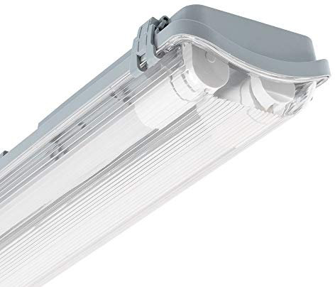 Plafoniera Stagna per 2 tubi LED da 150 cm IP65 impermeabile illuminazione perfetta per garage, seminterrato, uffici - GIGRA LINE PL2150