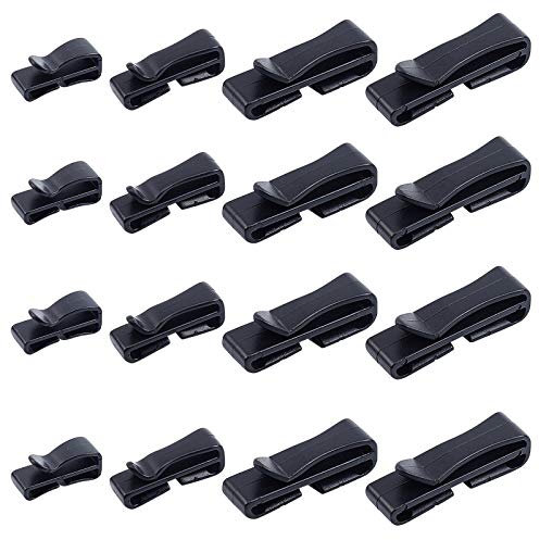 NBEADS 80 Stk. Gurtband-Endclip, 4 Size Adjust Keeper Schnalle Quick Slip Keeper Connect Schnalle Für Rucksack Einstellgurt