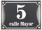 Placas de Dirección – Ceramica Numeros Casa Exterior Personalizada – 20x15 cm - Antracita