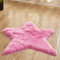 GUOCU Weiches Kunstfell Stern Plüsch Teppich Badteppich Faux Lammfell Schaffell Teppich Shaggy Lammfellimitat Teppiche Longhair Bettvorleger Sofa Matte fürs Wohnzimmer Schlaf-Kinderzimmer Rose 60CM
