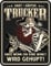Original RAHMENLOS Deko Blechschild als Geschenk für LKW Fahrer - Hart härter Trucker