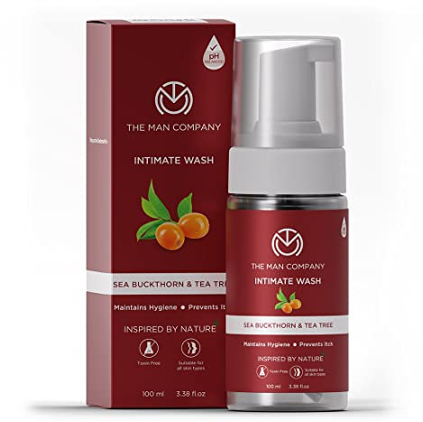 The Man Company Intimo Tea Tree & Sea Buck Thorn Oil Intimate Wash | Prevents Bad Odour, Itching | pH Balance | 100ml