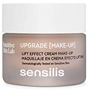 Sensilis Upgrade Make-Up - Base de Maquillaje Efecto Lifting, Corrige Arrugas, Cobertura Media-Alta y de Larga Duración 9h, Para Pieles con Rosácea 30 ml - Tono 01 Beige