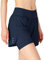 donhobo Damen 2 in 1 Kurze Hose Schnelltrocknende Laufshorts Fitness Joggen und Training Sporthose für Yoga Sport Gym Running (Navy, M)