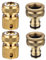 Tesmotor Raccordo per Rubinetto da Giardino, per Tubo da 1/2 Pollici (21 mm) e 3/4 Pollici (26,5 mm) e graden, connettore rapido per Tubo da 13 mm (4 Coppia)