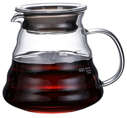 ZNZNANG Glass Range Coffee Server ,Borosilicate Glass Coffee Server,Cloud Shape Glass Coffee Carafe - Suitable for Brewing Coffee, Milk, Tea(500ml/17oz)